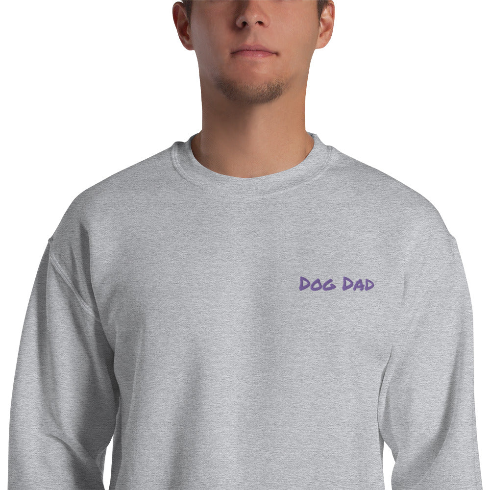 Embroidered Mens "Dog Dad" Pull Over Sweater