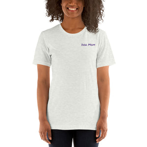 Embroidered Womens Premium "Dog Mom" T shirt