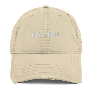 Distressed Dog Dad Embroidered Baseball Cap