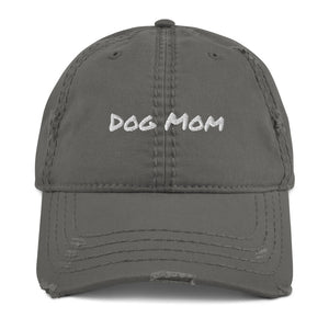 Distressed Dog Mom Embroidered Baseball Cap