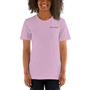 Embroidered Womens Premium "Dog Mom" T shirt