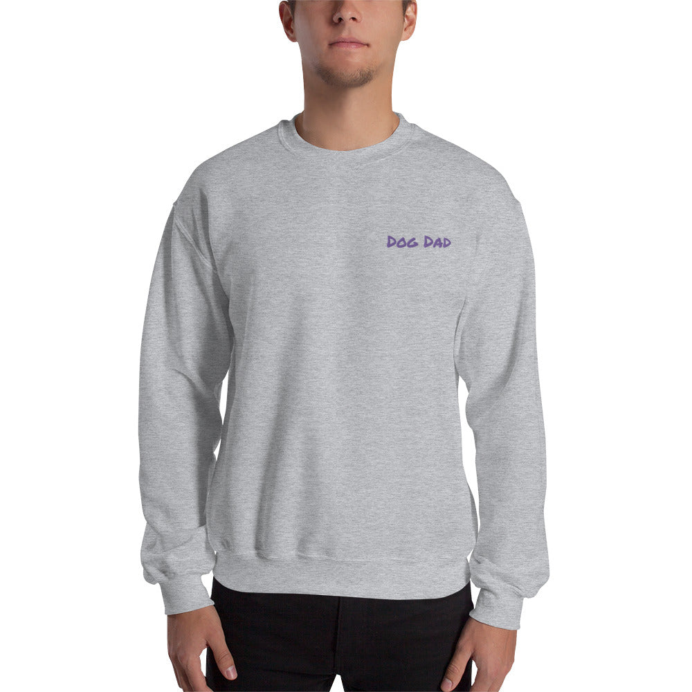 Embroidered Mens "Dog Dad" Pull Over Sweater