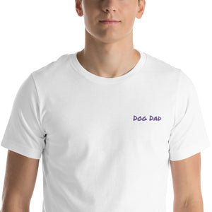 Embroidered Mens Premium "Dog Dad" T shirt