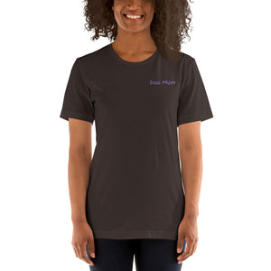 Embroidered Womens Premium "Dog Mom" T shirt