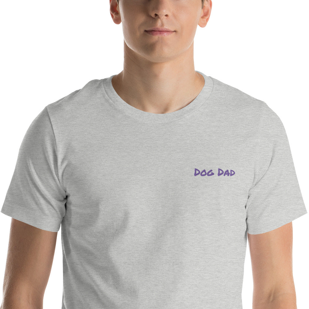 Embroidered Mens Premium "Dog Dad" T shirt