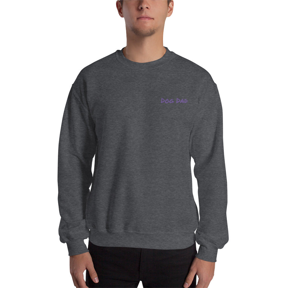 Embroidered Mens "Dog Dad" Pull Over Sweater