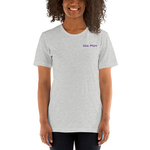 Embroidered Womens Premium "Dog Mom" T shirt