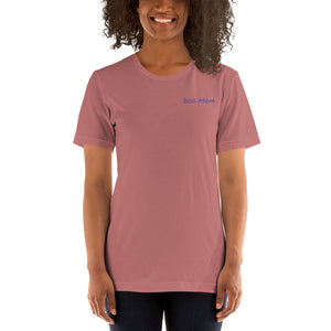 Embroidered Womens Premium "Dog Mom" T shirt