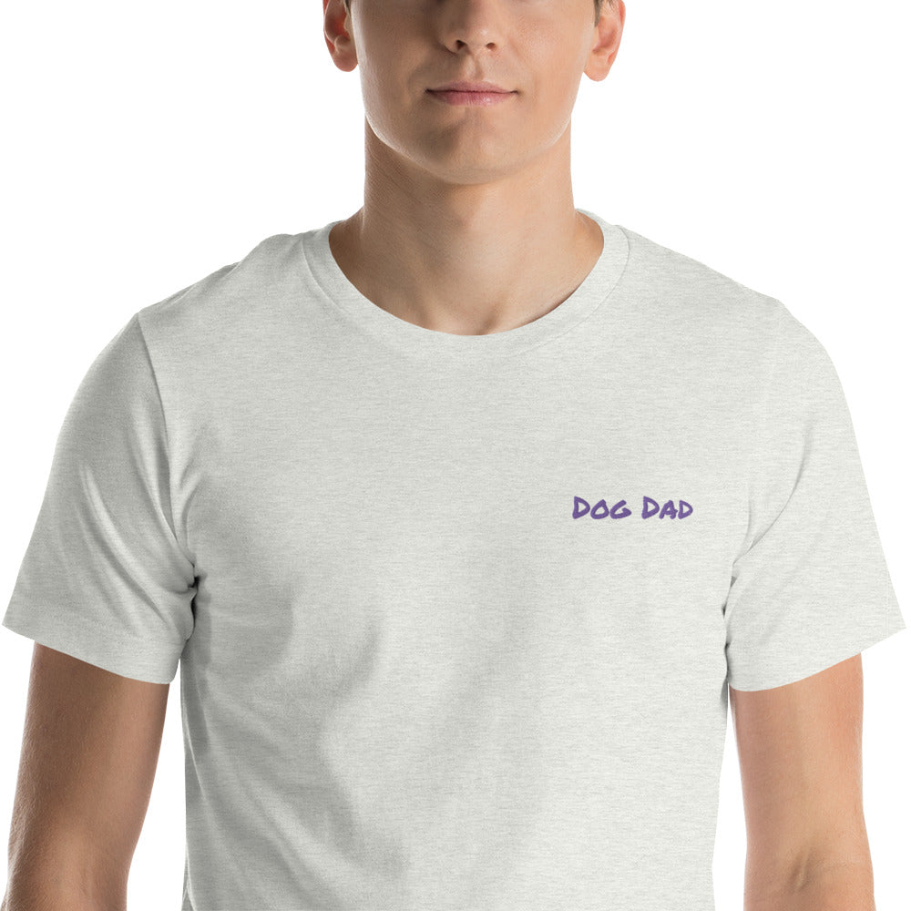 Embroidered Mens Premium "Dog Dad" T shirt