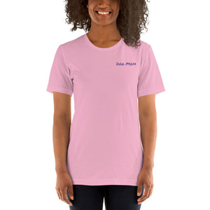 Embroidered Womens Premium "Dog Mom" T shirt