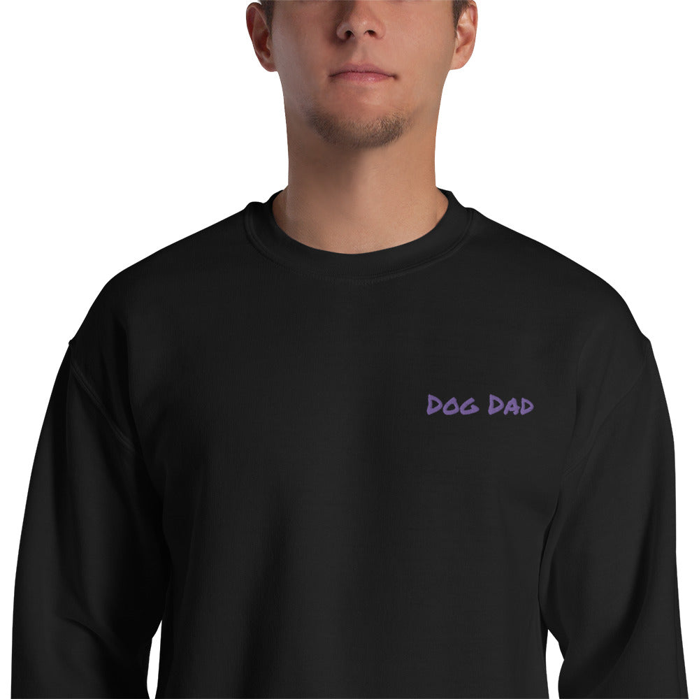 Embroidered Mens "Dog Dad" Pull Over Sweater