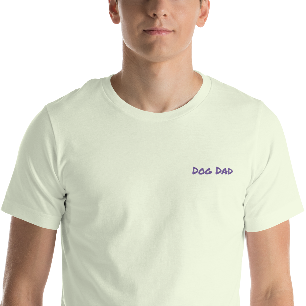 Embroidered Mens Premium "Dog Dad" T shirt