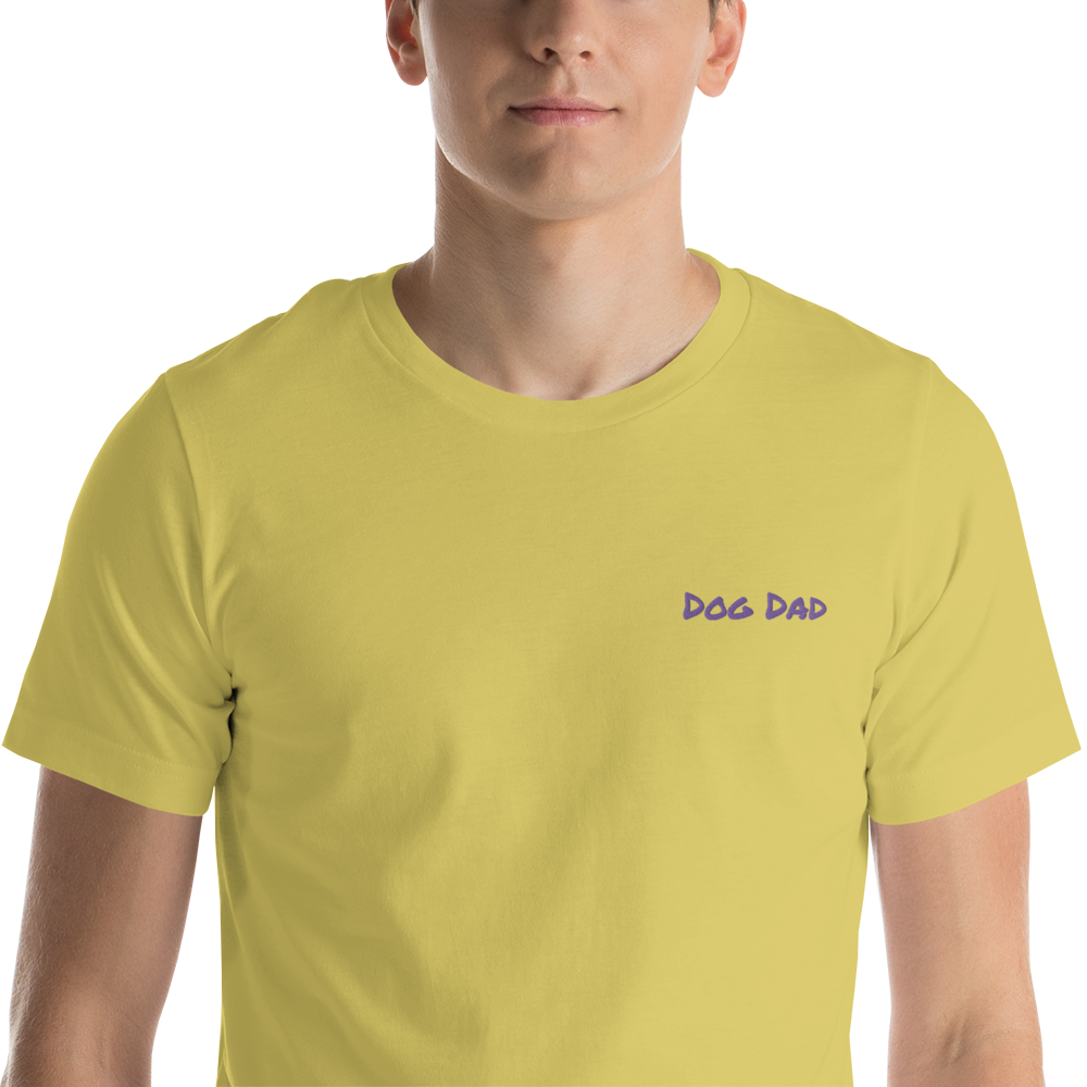 Embroidered Mens Premium "Dog Dad" T shirt