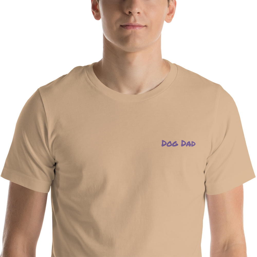 Embroidered Mens Premium "Dog Dad" T shirt